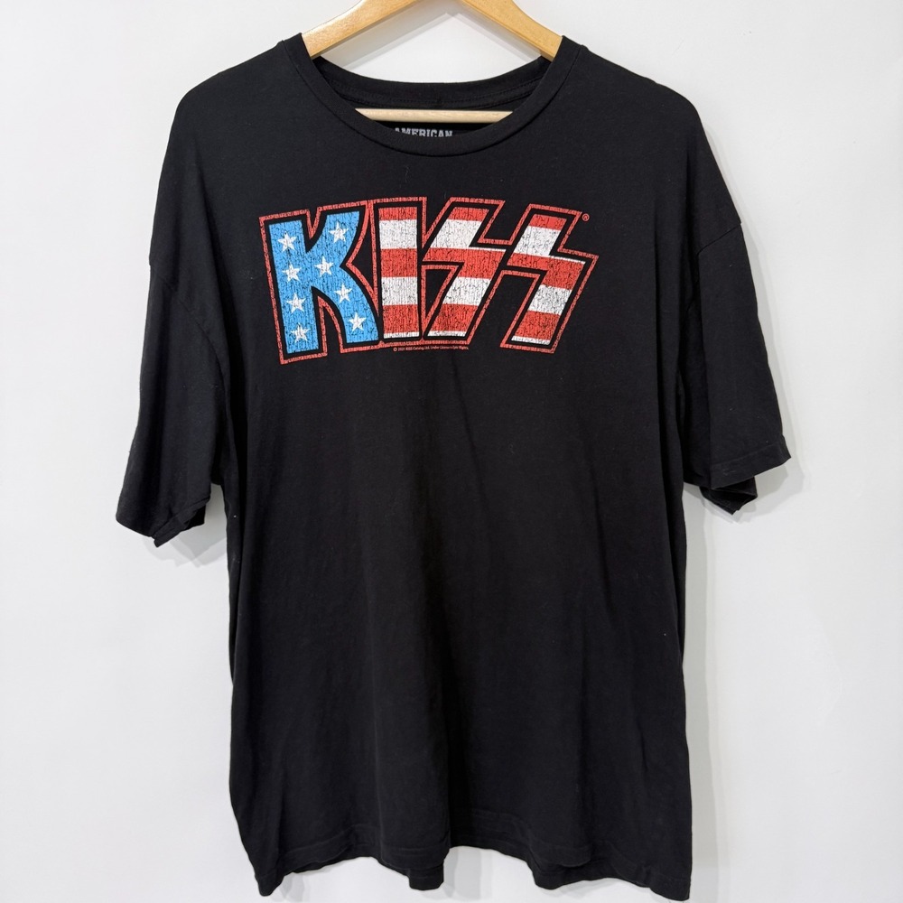 American Classics Kiss T Shirt Mens XL Black Graphic Print Rock Metal Band Tee‎